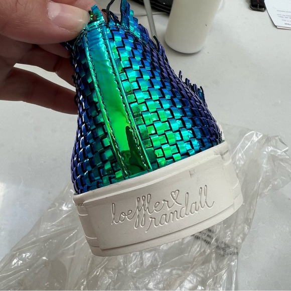 New Loeffler Randall Leather iridescent woven sneakers size 9 - Picture 6 of 9